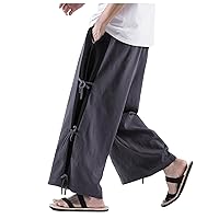 Pants for Men Sweatpants Baggy 2024 Casual Cotton Striped Elastic Waist Lightweight Summer Beach Yoga Trousers