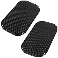 2pcs Car Dashboard Non Slip Mat, Anti-Slide Extra-Thick Dash Pad for, Cell Phone, Keys, Glass, Mirrors, Metal, GPS, Coins