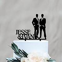 Mr & Mr Wedding Cake Topper - LGBT Wedding - Personalized Mr & Mr Wedding Cake Topper Perfect for Gay Couple Wedding/Coming Out Party Decoration