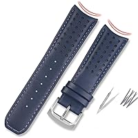 For Citizen Blue Angels Watch Band AT8020-03L AT9031-52L Leather Strap 23mm Blue With Blue line
