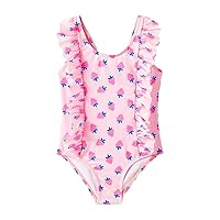 Girls One Piece Swimsuits Toddler Bathing Suit Little Kids Cute Swimwear Quick Dry Striped Ruffle Floral Size 2-10T