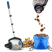 Zozen Acorn Picker Upper Roller, Acorn Dedicated Version | High Density Steelwire Gap - Directly Dump Outlet | Only Apply to Acorn, Nerf Balls, Pick Up Objects Size 3/8'' to 1''; Capacity 1 Gallon.