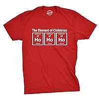 Mens The Element of Christmas Tshirt Funny Ho Ho Ho Science Tee