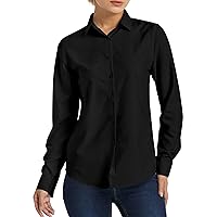 Ruisin Super Soft Wrinkle Free Plain/Various Pattern Print Button Down Shirts for Women Long Sleeve Blouses Shirt Tops