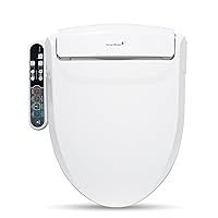 SmartBidet SB-2000 Electric Bidet Seat for Round Toilets - Electronic Heated Toilet Seat with Warm Air Dryer and Temperature Controlled Wash Functions