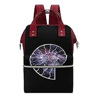 Ammonite Space Waterproof Mommy Bag Diaper Bag Backpack Multifunction Large Capacity Travel Bag