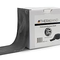THERABAND Resistance Bands, 50 Yard Roll Professional Latex Elastic Band For Upper & Lower Body & Core Exercise, Physical Therapy, Pilates, Home Workout, Rehab, Black, Special Heavy, Advanced Level 1