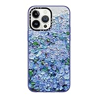 CASETiFY Compact iPhone 14 Pro Max Case [2X Military Grade Drop Tested / 4ft Drop Protection] - Nantucket Blue Hydrangeas - Peri Purple