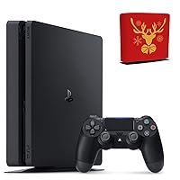 Sony Console Playstation 4-1TB SSD Slim Edition Jet Black - with 1 DualShock Wireless Controller - Playstation Enhanced with 1TB Solid State Drive