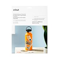 Cricut Waterproof Sticker Paper - US Letter Size (8.5in x 11in), Sticker Paper for Printer, Compatible with Cricut Maker, Explore 3, & Cricut Joy Xtra, White (6 Ct)