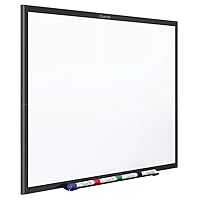 Quartet Magnetic Dry Erase White Board, 3' x 2 Whiteboard, Nano-Clean Surface Resists Ink Stains, Black Aluminum Frame (SM533B)