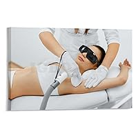 IGDOXKP Spa Laser Poster Laser Hair Removal Body Care Poster Beauty Salon Poster (4) Canvas Painting Wall Art Poster for Bedroom Living Room Decor 30x20inch(75x50cm) Frame-style