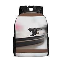 Record Player Printed Backpack Lightweight Laptop Bag Casual Daypack for Office Outdoor Travel