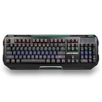 Real Mechanical Gaming Keyboard, Z3000 Multicolor 9-Mode Backlit 104-Key Mechanical Gaming Keyboard with Blue Switches-DIY Replaceable