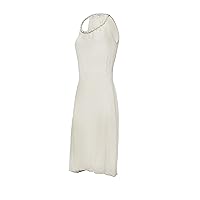 Pure Luxury Natural Cotton Mid-Length Dress with Plait Straps - Versatile Summer Beachwear for Women