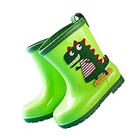 Black Tall Boots Kids Toddler Kids Waterproof Rain Boots Cartoon Infant Boys Girls Big Boys Size 4 Rain Boots