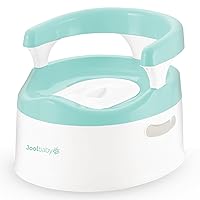 Child Potty Training Chair for Boys and Girls, Handles & Splash Guard - Comfortable Seat for Toddler - Jool Baby (Aqua)