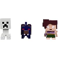 Mattel Minecraft Halloween Series Action Figure (3 Pack) - Ghost Creeper, Wolfman & Farlander