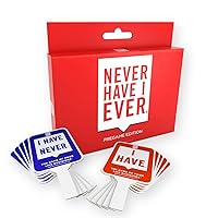 Never Have I Ever Party Card Game Bundle, Pregame Edition Plus 10 Paddles, Ages 17 and Above