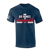 Mens Trump Tshirt from Bidenomics to Maganomics Funny Patriotic Short Sleeve T-Shirt