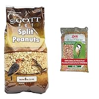 Peanuts Split Whole No Shell 8Lb,Brown and Lyric Peanut Pieces Wild Bird Seed - No Waste Bird Food - Attracts Titmice, Woodpeckers, Chickadees & More - 15 lb Bag | Bird Food Bundle