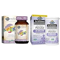 Organics Prenatal Vitamin: Folate for Energy & Healthy Fetal Development & - Dr. Formulated Probiotics Once Daily Prenatal - Acidophilus and Bifidobacteria Probiotic Support