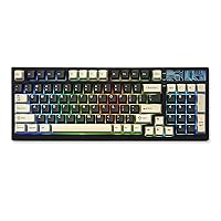 YUNZII YZ98 Gasket Mechanical Keyboard 99 Key Hot Swappable BT5.0/2.4G/USB-C Wireless Gaming with 5-Layer Sound Padding NKRO 98% 1800 Layout with RGB for Linux/Win/Mac(Milk Switch, Black)