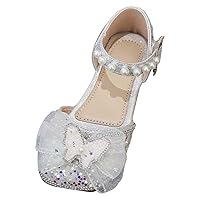 Espadrille Platform Open Toe Summer Shoes for Little Kid/Big Kid Girls Comfort Bright Diamond Shoes for Little Girls Wedge Sandals for Girls Glitter Shoes