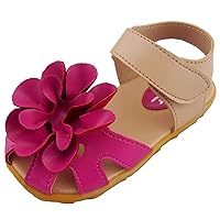 WUIWUIYU Baby Toddlers Little Flower Girls Soft Closed-Toe Princess Summer Shoes Water Flats Sandals Slippers