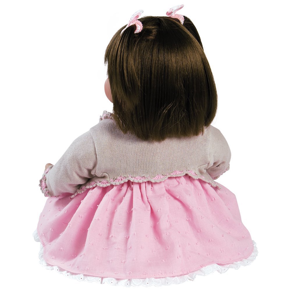 Adora Realistic Baby Doll Sweet Cheeks Toddler Doll - 20 inch, Soft CuddleMe Vinyl, Brown Hair, Blue Eyes