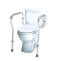Carex Toilet Safety Rails - Toilet Safety Frame For Elderly, Handicap, or Disabled - Toilet Rails For Home Use
