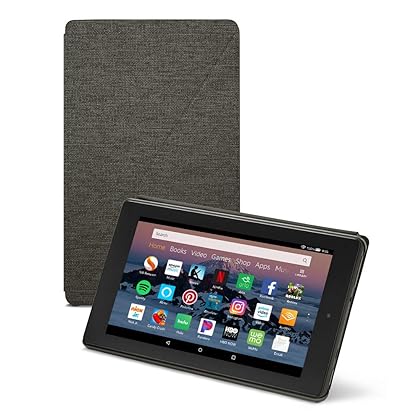 Amazon Fire HD 8 Tablet Case (Compatible with 7th and 8th Generation Tablets, 2017 and 2018 Releases), Charcoal Black