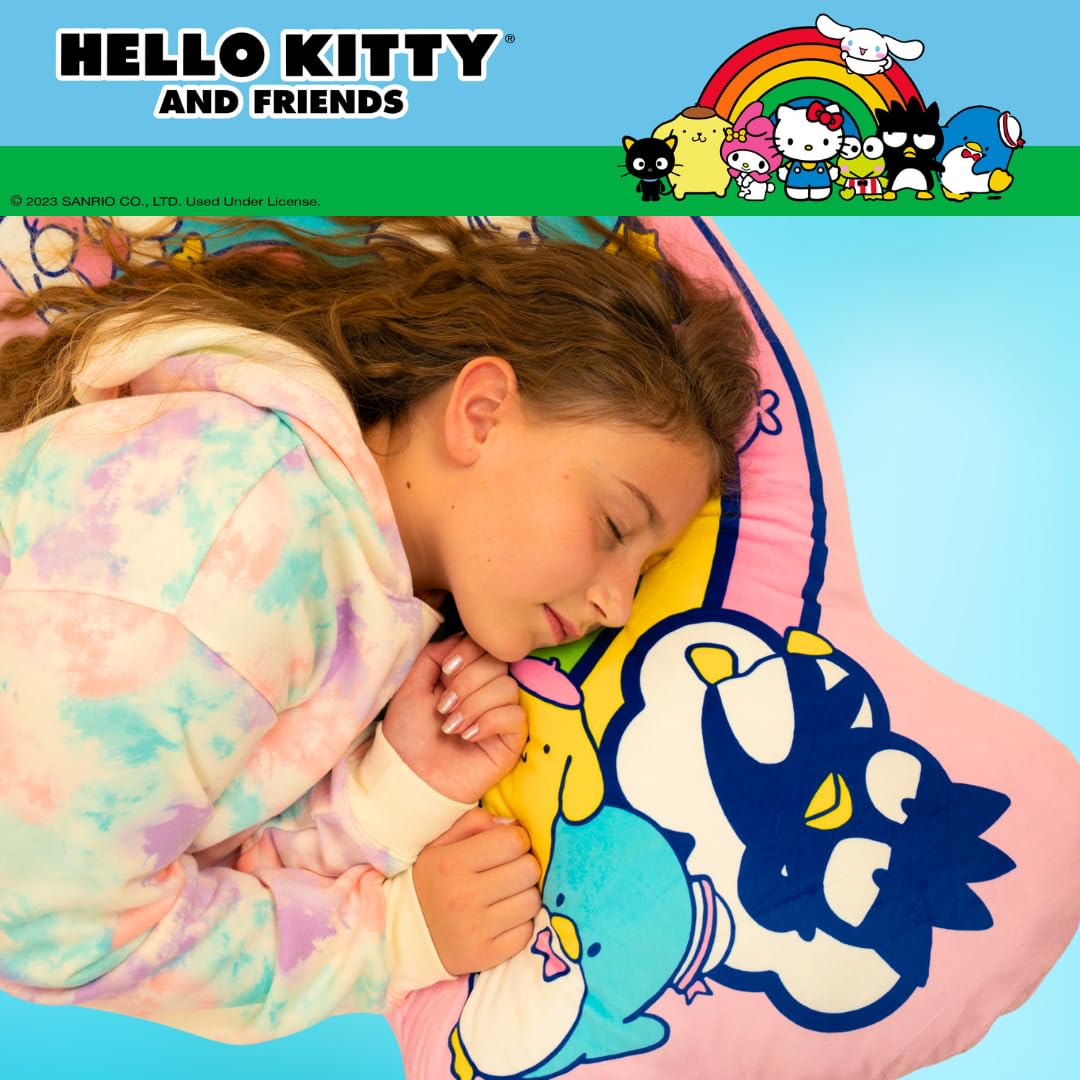 Franco Collectibles Cozy Bedding Super Soft Plush (Officially Licensed Product) Oversized Body Pillow, 25.5 in x 36 in, Hello Kitty & Friends