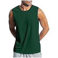 Men's Summer Solid Color Vest Tank Tops Fashion Casual Vintage Wash Sleeveless T Shirt Blouse Gifts for Men