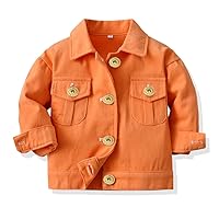 Autumn Spring Baby Boys Girls Denim Jacket Kids Newborn Toddler Button Down Jacket Jeans Top Outerwear Coat