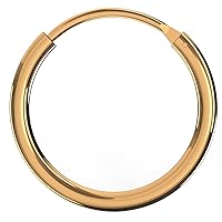 14K Solid Gold Hinged Segment Nose Ring Ring - Solid Gold Nose Ring- Septum Ring - 18 Gauge Clicker Nose Ring Jewelry