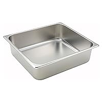 Winco SPTT4 2/3 Size Pan, 4-Inch, Stainless Steel