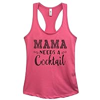 Funny Mommy Tanks “Mama Needs A Cocktail” - Royaltee Cute Tank Tops