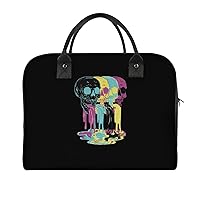 Skulls Melting Travel Tote Bag Large Capacity Laptop Bags Beach Handbag Lightweight Crossbody Shoulder Bags for Office