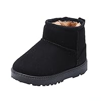 MK MATT KEELY Winter Boots Boys Girls Soft Warm Shoes Toddler Black Snow Boots (Toddler/Little Kid)