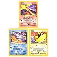Pokemon Promo Single Card Set of All 3 Rare Legendary Birds Moltres, Articuno & Zapdos