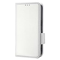 Case Compatible with vivo X100 Pro 5G,PU Leather Case & Standable Flip Case,Wallet Design with Card Slot White