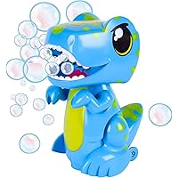 Maxx Bubbles Bump N' Go Bubble Dino | Bubble Machine for Kids with Lights Sounds and Movement | Bubble Solution Included - Sunny Days Entertainment, Blue