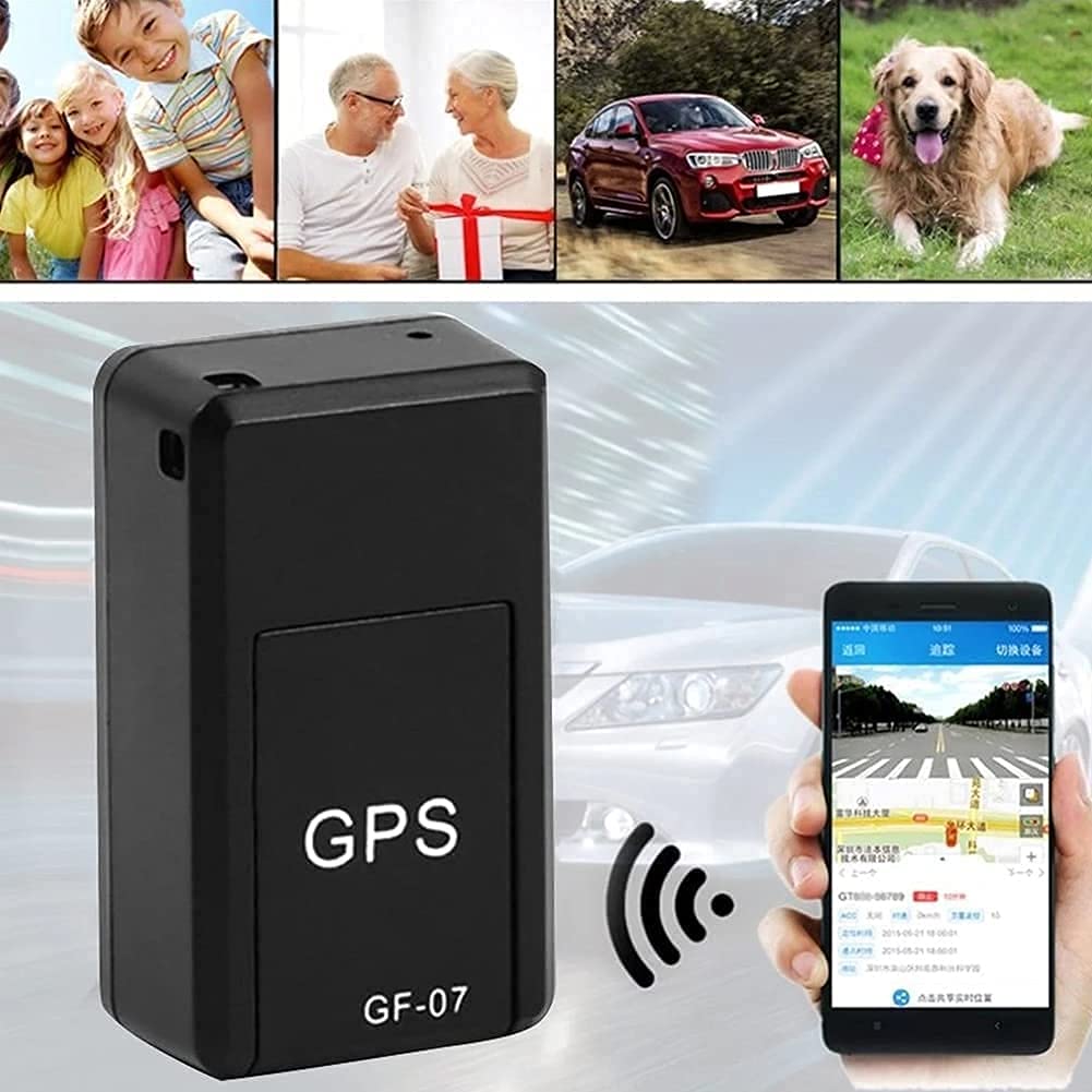 Wavel Ultra Mini GF-07 GPS Long Standby Magnetic SOS Tracking Device for Vehicle/Car/Person Location Tracker Locator System (Black)