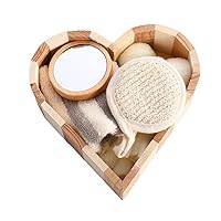 Shower Exfoliating Kit,Scrubber Shower Gloves Body Brush Kit,Pumice Stone Comb Facial Massager Deep Cleaning Bathing(F,M)