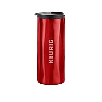 Keurig Coffee Travel Mug, Fits Under Any Keurig K-Cup Pod Coffee Maker, 14 oz, Red