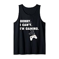 I'm Gaming Video Games Funny Gamer Gifts for Boys Girls Men Tank Top