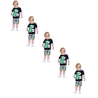Toddler Boys Short Sleeve Cartoon Dinosaur Prints T Shirt Tops Shorts Child Kids Outfits 12 Month Boy Clothes
