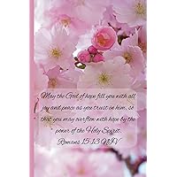 Journal: Cherry Blossoms, Romans 15:13 NIV, 220 pages, lined
