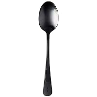 Mercer Culinary 18-8 Stainless Steel Plating Spoon, 7-7/8 Inch, Matte Black